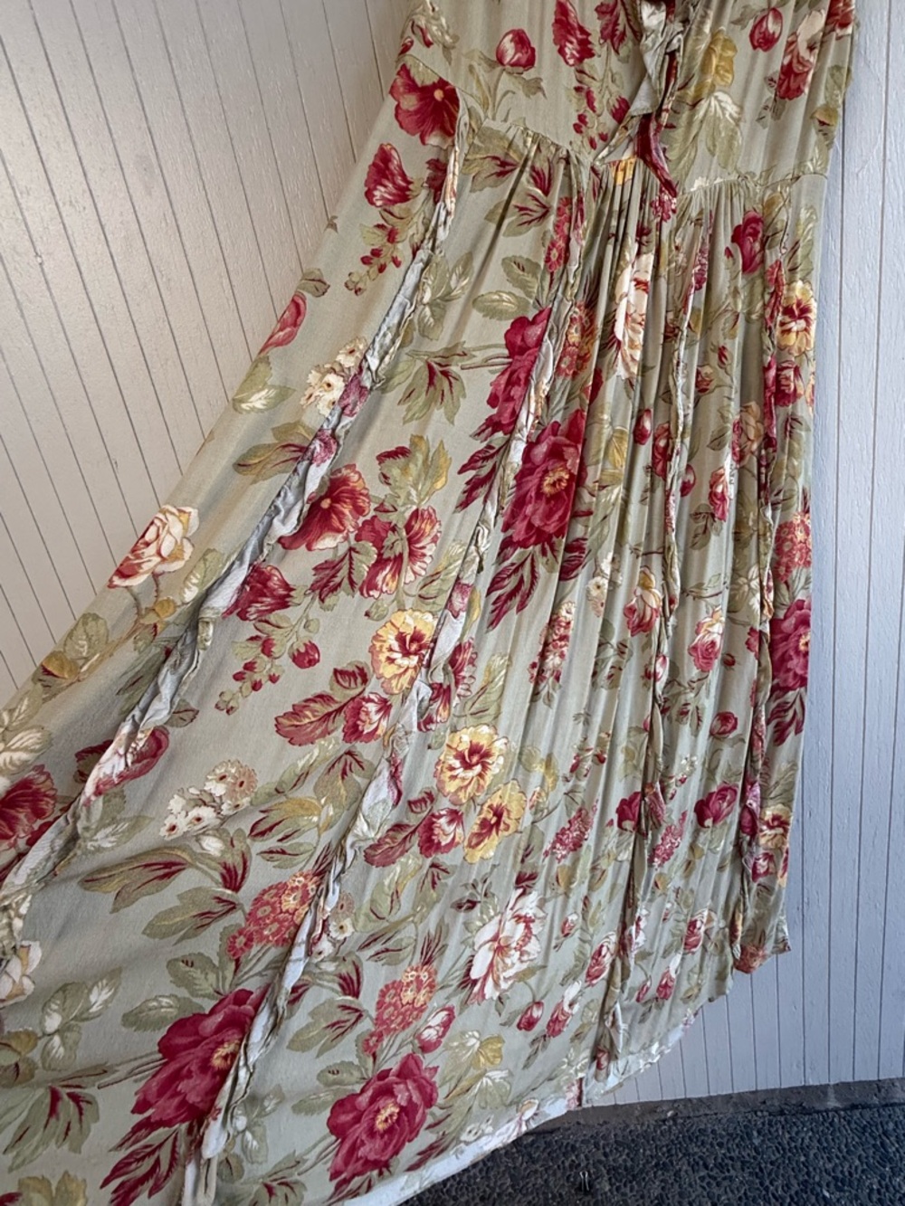 Vintage H&M Floral Print Ruffle Front Sundress - Picture 8 of 9